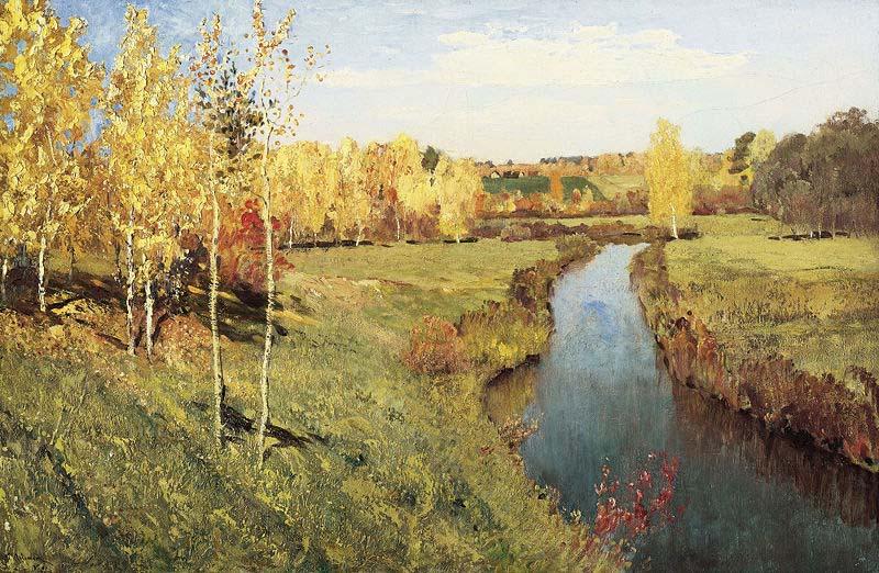 Isaac Levitan Golden Autumn oil painting picture